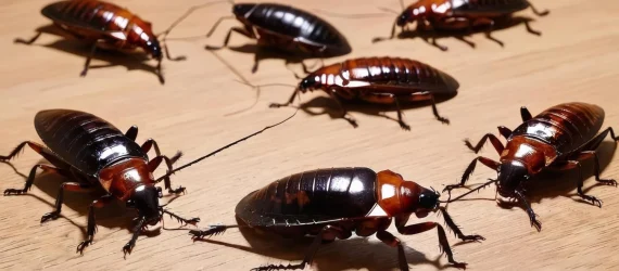 karaluchy spacerujące na podłodze